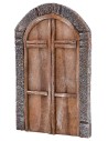 Double door with wooden arch for statues 12-14 cm h