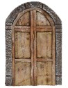 Double door with wooden arch for statues 10-12 cm h