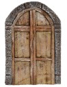 Puerta con arco de madera de dos hojas para estatuas de 10-12 cm de altura.