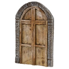 Double door with wooden arch for statues 10-12 cm h 2