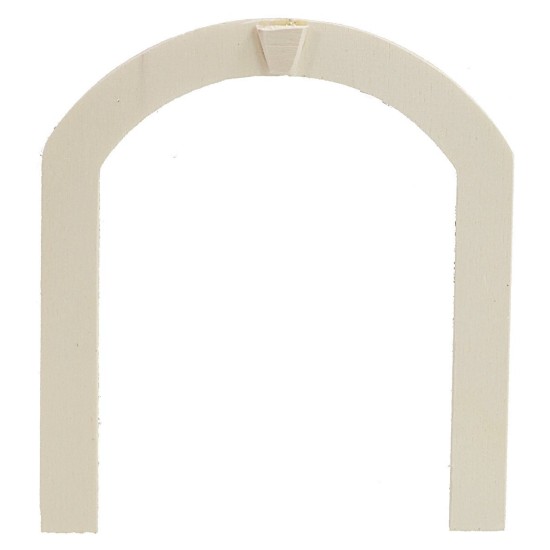 Puerta de doble hoja de madera con marco para estatuas de 10 cm de altura.