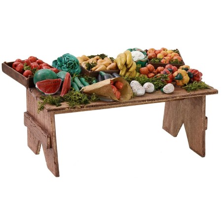 Banco del frutero cm 21x11,5x10,5 h para el Belén Mondo