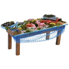 Banco del vendedor de pescado cm 20,5x11,5x10 h para Pesebre 2