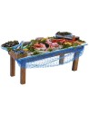 Fishmonger's stand 20.5x11.5x10h cm for Nativity scene