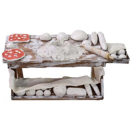 Banco del panettiere cm 22x12x10 h per Presepe