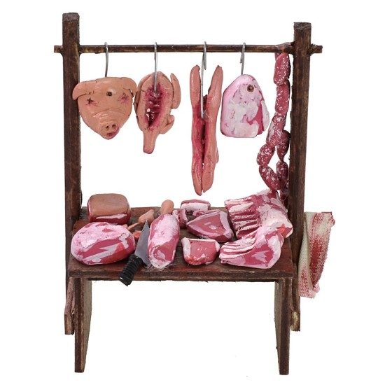 Puesto del carnicero de 11,5x5,5x13,5 cm de alto para Belén Mondo