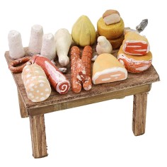 Banco del salumiere cm 11x6x8 h per Presepe 2
