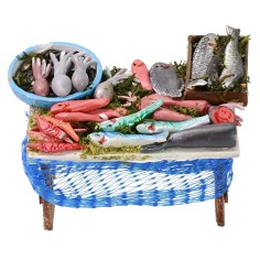 Banco del pescivendolo cm 11x8x6 h per Presepe 2