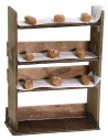 Scaffale in legno con pane cm 10x3x14 h.
