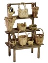 Market stall with baskets cm 10x5,5x15 h for Nativity scene