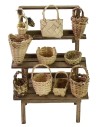 Market stall with baskets cm 10x5,5x15 h for Nativity scene