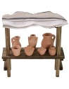 Market stall covered with amphorae cm 15x5x15 h for Nativity