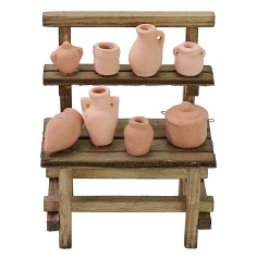 Market stall with amphorae cm 11x7x14 h for Nativity scene 2