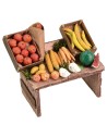 Banco del fruttivendolo cm 9x6x7,5 h per Presepe Mondo Presepi
