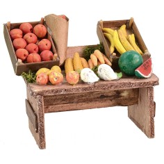 Banco del fruttivendolo cm 9x6x7,5 h per Presepe 2