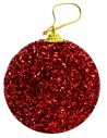 Red ball with clowns and glitter ø 6 cm Christmas