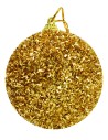 Balloon gold with clowns and glitter ø 6 cm Christmas