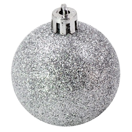 Juego de 8 bolas plateadas brillantes de ø 8 cm para árbol de