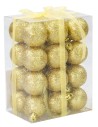 Juego de 24 bolas doradas brillantes de ø 4 cm para árbol de