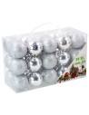 Juego de 30 bolas plateadas de ø 5 cm para árbol de Navidad