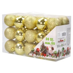 Set 30 palline oro ø 5 cm per albero di Natale Mondo Presepi