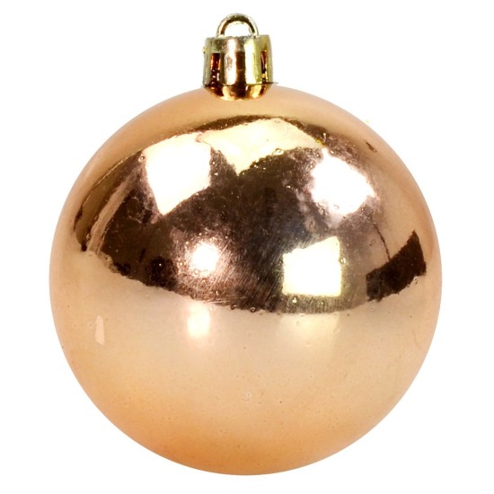 Conjunto de 24 bolas de color rosa melocotón de ø 6-7 cm para árbol de Navidad para