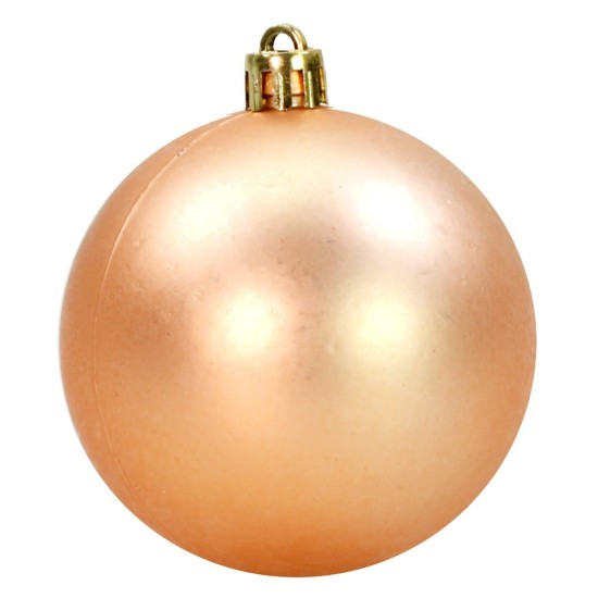 Juego de 24 bolas rosa melocotón de ø 6-7 cm para árbol de