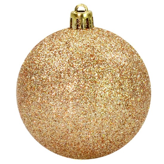 Juego de 24 bolas rosa melocotón de ø 6-7 cm para árbol de