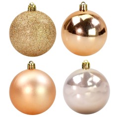 Sep 24 pink balls fished ø 6-7 cm per Christmas tree for 2