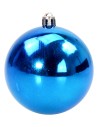 Juego de 4 bolas azules ø 8 cm para árbol de Navidad