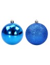 Juego de 4 bolas azules ø 8 cm para árbol de Navidad