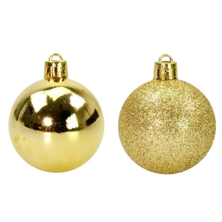 Juego de 4 bolas doradas ø 8 cm para árbol de Navidad