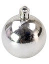 Juego de 6 bolas plateadas ø 10 cm para árbol de Navidad