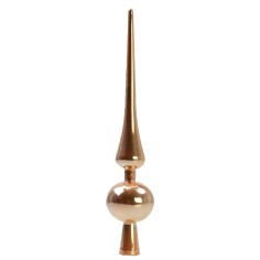 Punta de árbol de Navidad de 30 cm rosa salmón semi-brillante