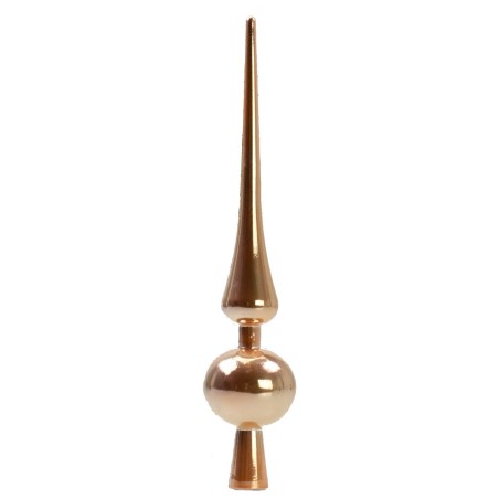 Punta de árbol de Navidad de 30 cm rosa salmón semi-brillante