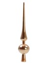 Punta de árbol de Navidad de 30 cm rosa salmón semi-brillante