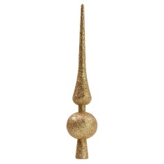 Punta de árbol de Navidad de 30 cm rosa melocotón con purpurina