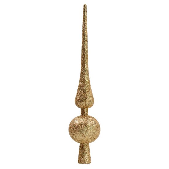 Punta de árbol de Navidad de 30 cm rosa melocotón con purpurina