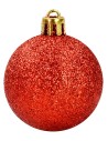 Conjunto de 4 bolas rojas ø 5 cm para árbol de Navidad