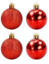 Conjunto de 4 bolas rojas ø 5 cm para árbol de Navidad