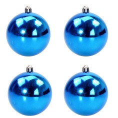 Juego de 4 bolas azules ø 5 cm para árbol de Navidad