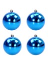 Juego de 4 bolas azules ø 5 cm para árbol de Navidad