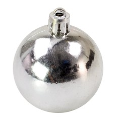 Set of 5 silver balls ø 4 cm for Christmas tree 2