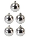 Conjunto de 5 bolas plateadas ø 4 cm para árbol de Navidad