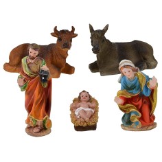 Set Nativity for presepe 5 characters in resin series 20 cm