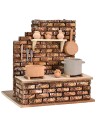 Kitchen with boiling pot and fire cm 13.5x17x21 h.