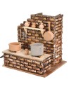 Kitchen with boiling pot and fire cm 13.5x17x21 h.