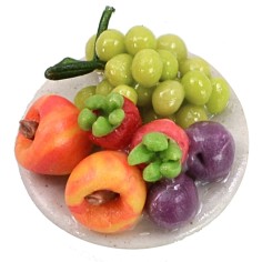 Plato de frutas surtidas ø 2 cm Mundo Pesebres 2
