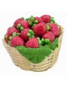 Cesta de mimbre con fresas ø 2,5x2 h cm Mondo Presepi