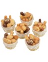 Cesta de mimbre con pan variado ø 2,8x3 h cm Mundo Pesebres